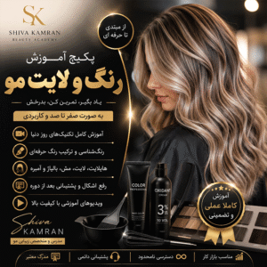 پکیج آموزش رنگ و لایت مو